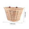 Garneck Boy Girl Wicker Front Basket Natural Willow Material Installation Storage Space for Outdoor Cycling Handle view 2