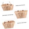 Garneck Boy Girl Wicker Front Basket Natural Willow Material Installation Storage Space for Outdoor Cycling Handle view 4