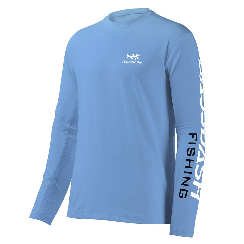 BASSDASH Fishing T Shirts for Men UV Sun Protection UPF 50+ Long Sleeve Tee T-Shirt
