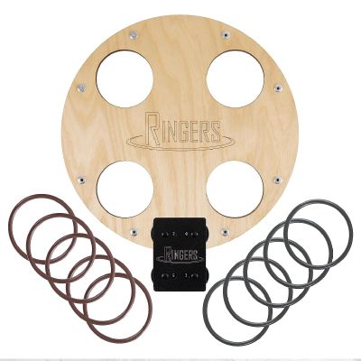 RINGERS - Ring Toss Board-Laser Cut, Wood, Ringers Game, Indoor Ring Toss Game, Outdoor Game, Backyard Games for Adults and Family, Includes 10 Rings