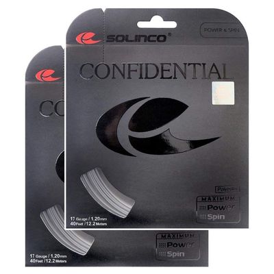 Solinco Confidential Tennis String - 2 Pack - 17 (1.20)