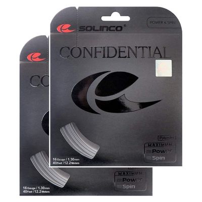 Solinco Confidential Tennis String - 2 Pack - 16 (1.30)