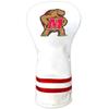 Team Golf NCAA Maryland Terrapins White Vintage Driver Head Cover White Vintage Driver Golf Club Headcover, Form Fitting Design, Retro Design view 1