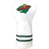 Team Golf NHL Minnesota Wild White Vintage Driver Head Cover White Vintage Driver Golf Club Headcover, Form Fitting Design, Retro Design view 1