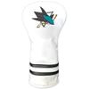 Team Golf NHL San Jose Sharks White Vintage Driver Golf Club Head Cover, Form Fitting Design, Retro Design & view 1