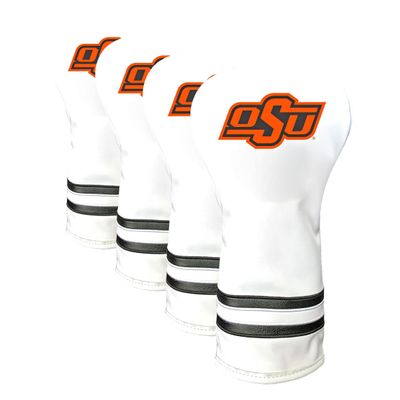Team Golf NCAA Oklahoma State Cowboys White Vintage Driver Golf Club Head Cover, Form Fitting Design, Retro Design &