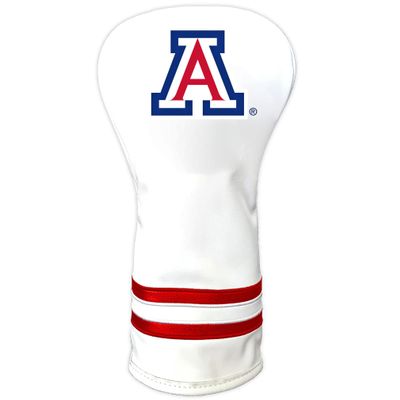 Team Golf NCAA Arizona Wildcats White Vintage Driver Head Cover White Vintage Driver Golf Club Headcover, Form Fitting Design, Retro Design
