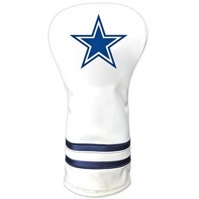 Team Golf NFL Dallas Cowboys White Vintage Driver Head Cover White Vintage Driver Golf Club Headcover, Form Fitting Design, Retro Design