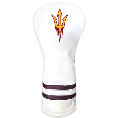 Team Golf NCAA Arizona State Sun Devils White Vintage Fairway Head Cover White Vintage Fairway Golf Club Headcover, Form Fitting Design, Retro Design