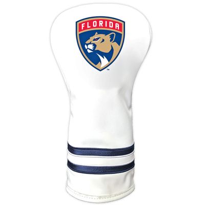 Team Golf NHL Florida Panthers White Vintage Driver Head Cover White Vintage Driver Golf Club Headcover, Form Fitting Design, Retro Design