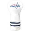 Team Golf NHL Washington Capitals White Vintage Driver Head Cover White Vintage Driver Golf Club Headcover, Form Fitting Design, Retro Design view 1