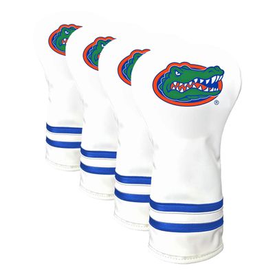 Team Golf NCAA Florida Gators White Vintage Driver Head Cover White Vintage Driver Golf Club Headcover, Form Fitting Design, Retro Design