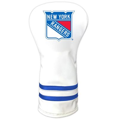 Team Golf NHL New York Rangers White Vintage Driver Head Cover White Vintage Driver Golf Club Headcover, Form Fitting Design, Retro Design