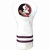 Team Golf NCAA Florida State Seminoles White Vintage Driver Head Cover White Vintage Driver Golf Club Headcover, Form Fitting Design, Retro Design view 1