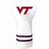 Team Golf NCAA Virginia Tech Hokies White Vintage Driver Head Cover White Vintage Driver Golf Club Headcover, Form Fitting Design, Retro Design view 1