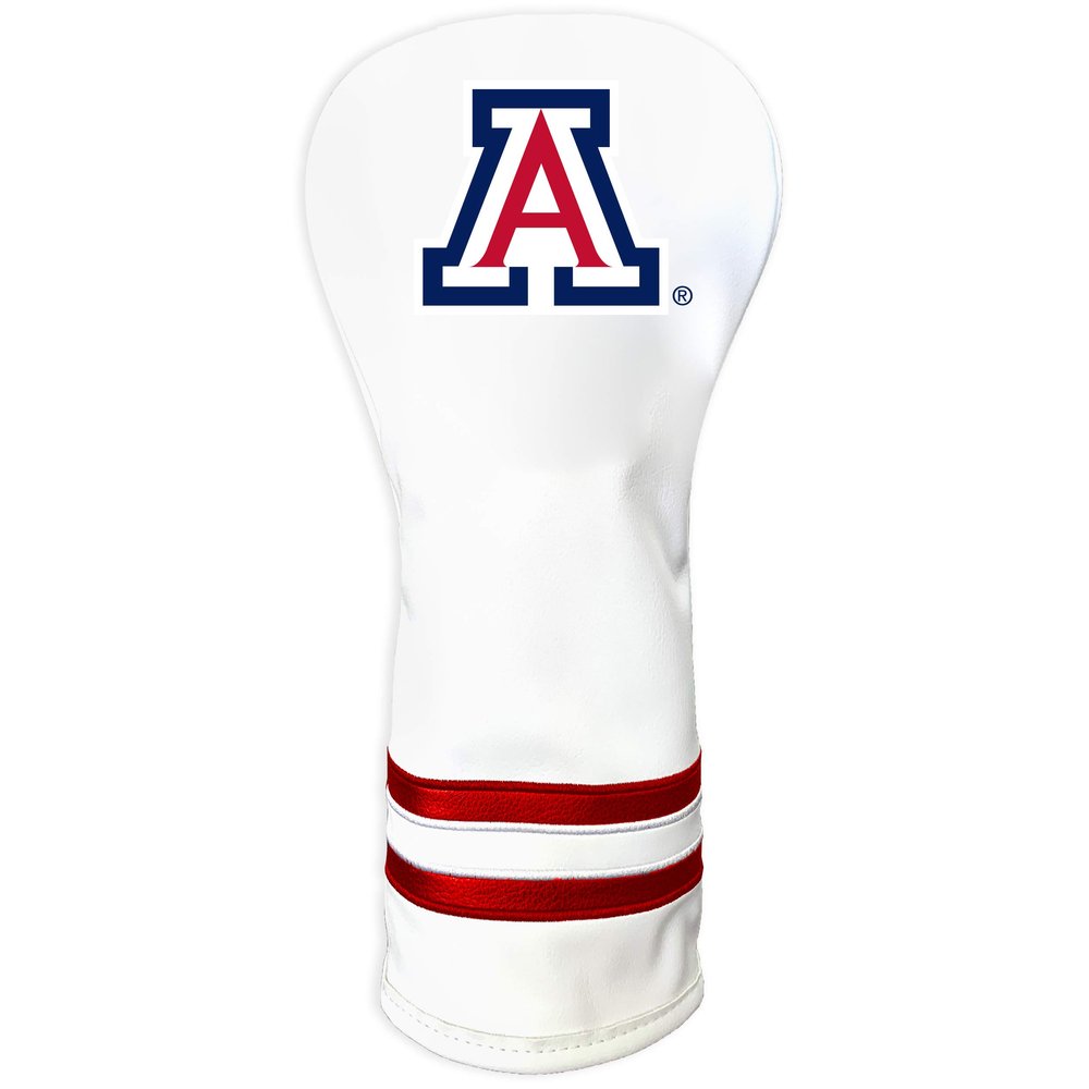 Team Golf NCAA Arizona Wildcats White Vintage Fairway Head Cover White Vintage Fairway Golf Club Headcover, Form Fitting Design, Retro Design
