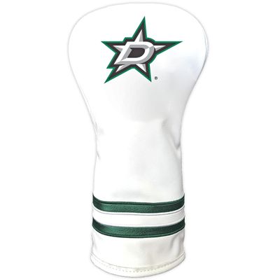 Team Golf NHL Dallas Stars White Vintage Driver Head Cover White Vintage Driver Golf Club Headcover, Form Fitting Design, Retro Design