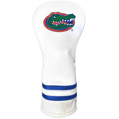 Team Golf NCAA Florida Gators White Vintage Fairway Head Cover White Vintage Fairway Golf Club Headcover, Form Fitting Design, Retro Design