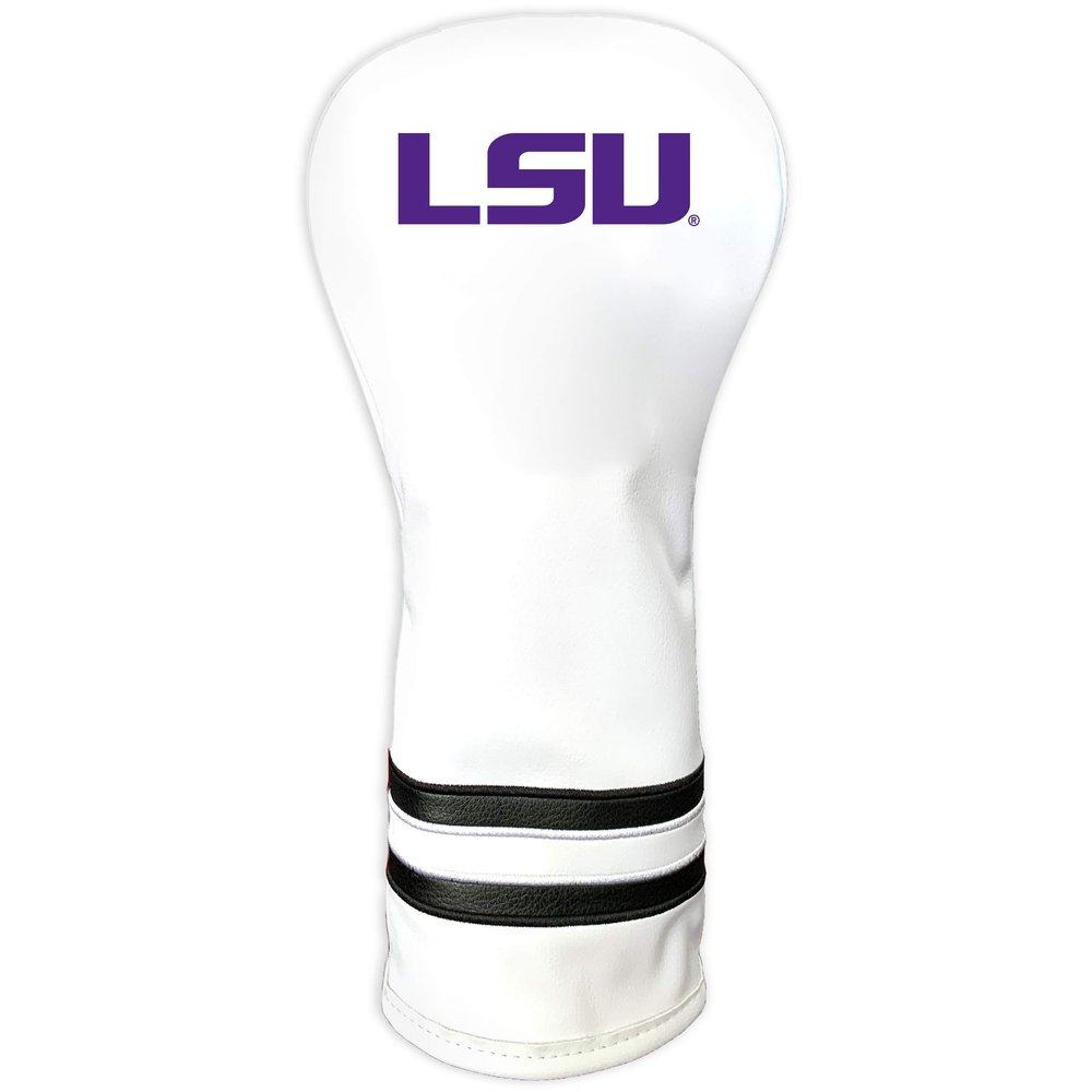 Team Golf NCAA Louisiana Lafayette Ragin' Cajuns White Vintage Fairway Head Cover White Vintage Fairway Golf Club Headcover, Form Fitting Design, Retro Design