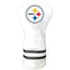 Team Golf NFL Pittsburgh Steelers White Vintage Driver Head Cover White Vintage Driver Golf Club Headcover, Form Fitting Design, Retro Design view 1