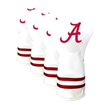 Team Golf NCAA Alabama Crimson Tide White Vintage Driver Head Cover White Vintage Driver Golf Club Headcover, Form Fitting Design, Retro Design