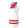 Team Golf NHL New Jersey Devils White Vintage Driver Head Cover White Vintage Driver Golf Club Headcover, Form Fitting Design, Retro Design view 1