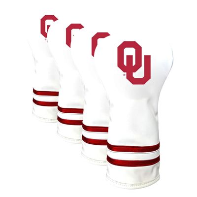 Team Golf NCAA Oklahoma Sooners White Vintage Driver Head Cover White Vintage Driver Golf Club Headcover, Form Fitting Design, Retro Design & Superb Quality