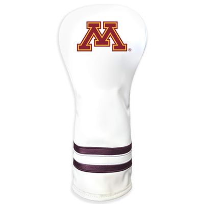 Team Golf NCAA Minnesota Golden Gophers White Vintage Fairway Head Cover White Vintage Fairway Golf Club Headcover, Form Fitting Design, Retro Design