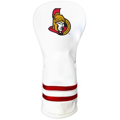 Team Golf NHL Ottawa Senators White Vintage Fairway Head Cover White Vintage Fairway Golf Club Headcover, Form Fitting Design, Retro Design
