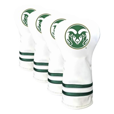 Team Golf NCAA Colorado State Rams White Vintage Driver Head Cover White Vintage Driver Golf Club Headcover, Form Fitting Design, Retro Design