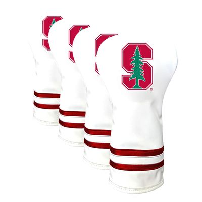 Team Golf NCAA Stanford Cardinal White Vintage Driver Head Cover White Vintage Driver Golf Club Headcover, Form Fitting Design, Retro Design
