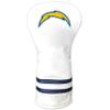 Team Golf NFL Los Angeles Chargers White Vintage Driver Head Cover White Vintage Driver Golf Club Headcover, Form Fitting Design, Retro Design view 1