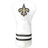 Team Golf NFL New Orleans Saints White Vintage Driver Head Cover White Vintage Driver Golf Club Headcover, Form Fitting Design, Retro Design view 1