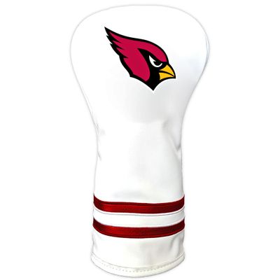 Team Golf NFL Arizona Cardinals White Vintage Driver Head Cover White Vintage Driver Golf Club Headcover, Form Fitting Design, Retro Design