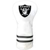 Team Golf NFL Las Vegas Raiders White Vintage Driver Head Cover White Vintage Driver Golf Club Headcover, Form Fitting Design, Retro Design view 1