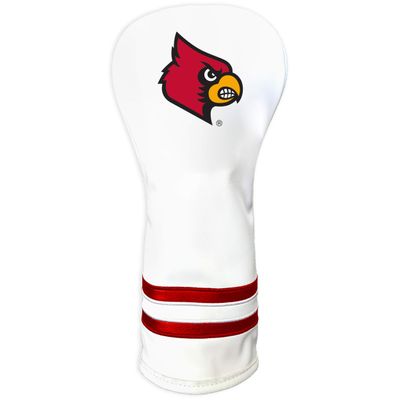 Team Golf NCAA Louisville Cardinals White Vintage Fairway Head Cover White Vintage Fairway Golf Club Headcover, Form Fitting Design, Retro Design