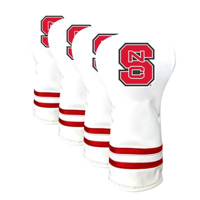 Team Golf NCAA NC State Wolfpack White Vintage Driver Head Cover White Vintage Driver Golf Club Headcover, Form Fitting Design, Retro Design