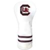 Team Golf NCAA South Carolina Gamecocks White Vintage Fairway Head Cover White Vintage Fairway Golf Club Headcover, Form Fitting Design, Retro Design view 1