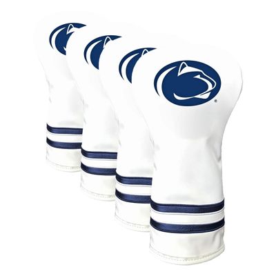 Team Golf NCAA Penn State Nittany Lions White Vintage Driver Head Cover White Vintage Driver Golf Club Headcover, Form Fitting Design, Retro Design