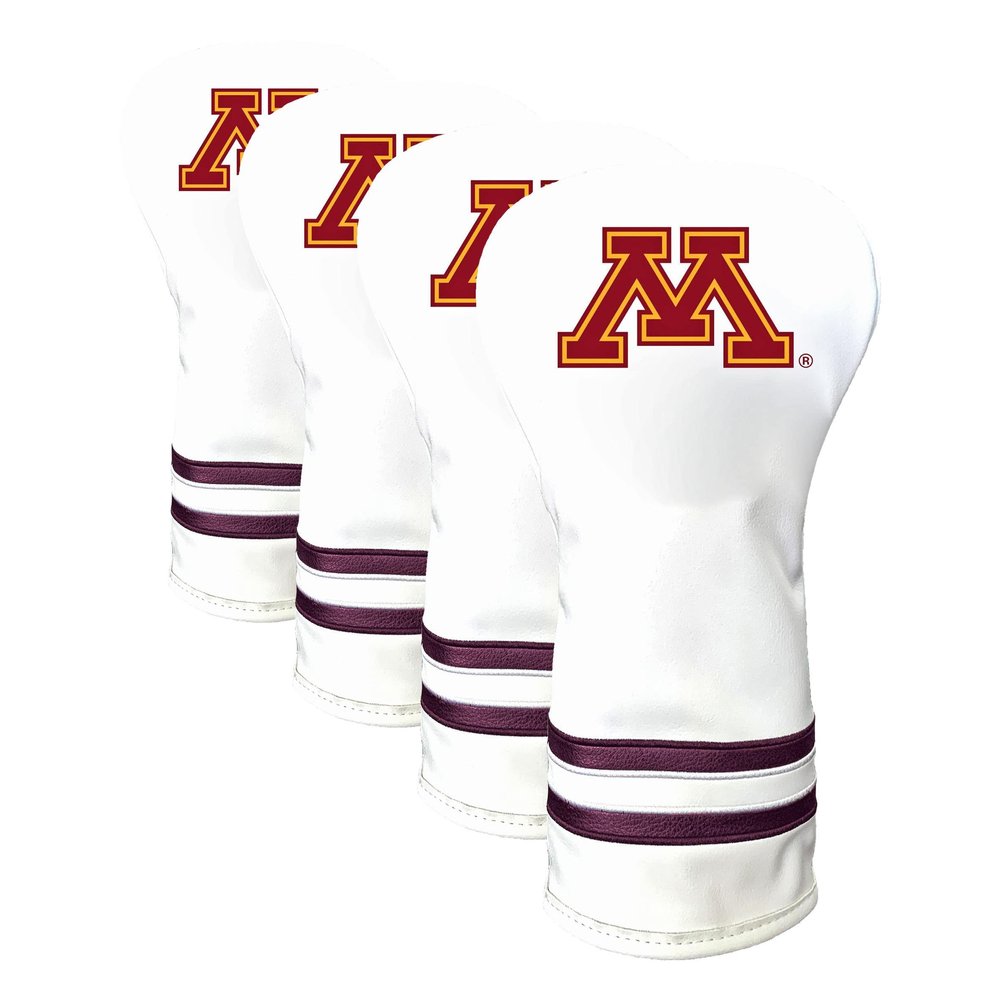 Team Golf NCAA Minnesota Golden Gophers White Vintage Driver Head Cover White Vintage Driver Golf Club Headcover, Form Fitting Design, Retro Design