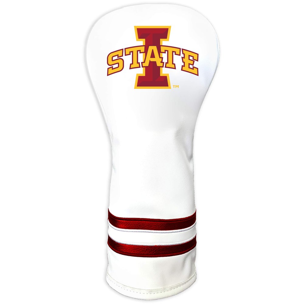 Team Golf NCAA Iowa State Cyclones White Vintage Fairway Head Cover White Vintage Fairway Golf Club Headcover, Form Fitting Design, Retro Design & Superb Quality