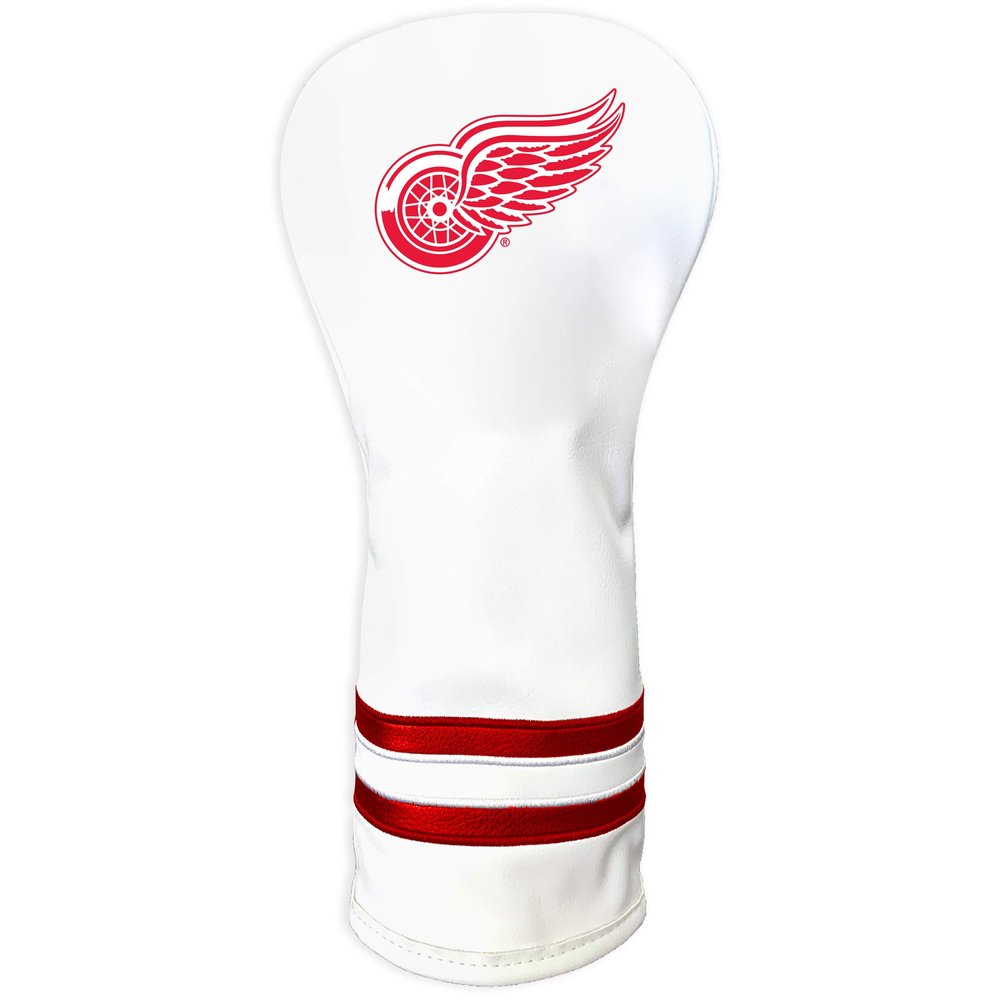 Team Golf NHL Detroit Red Wings White Vintage Fairway Head Cover White Vintage Fairway Golf Club Headcover, Form Fitting Design, Retro Design