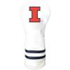 Team Golf NCAA Illinois Fighting Illini White Vintage Fairway Head Cover White Vintage Fairway Golf Club Headcover, Form Fitting Design, Retro Design view 1