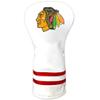 Team Golf NHL Chicago Blackhawks White Vintage Driver Head Cover White Vintage Driver Golf Club Headcover, Form Fitting Design, Retro Design view 1