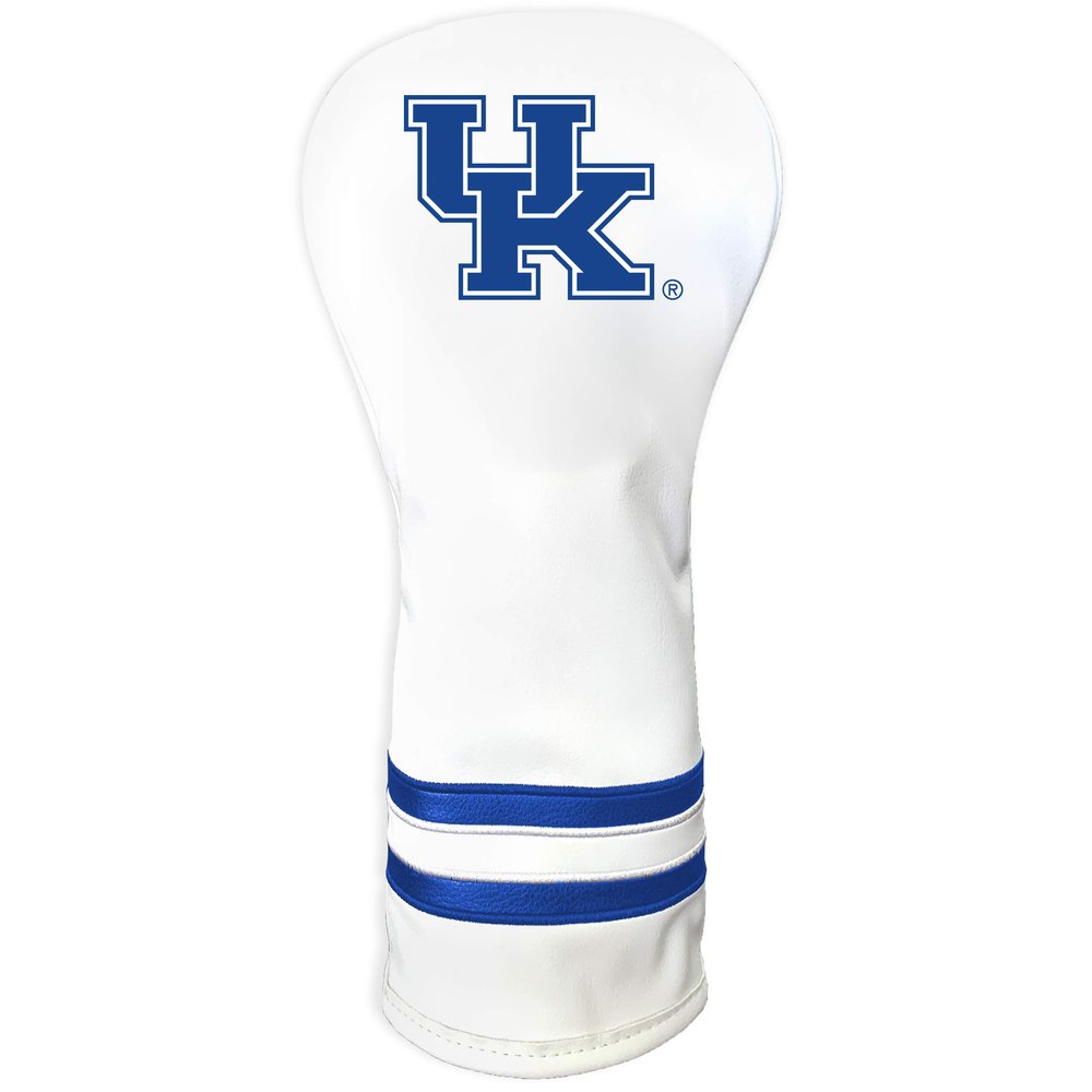 Team Golf NCAA Kentucky Wildcats White Vintage Fairway Head Cover White Vintage Fairway Golf Club Headcover, Form Fitting Design, Retro Design