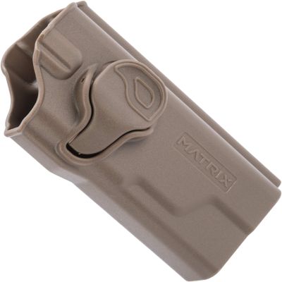 Evike Airsoft - EMG Matrix Hardshell Adjustable Holster for Hudson H9 Series Airsoft Pistols (Color: Flat Dark Earth/No Attachment)