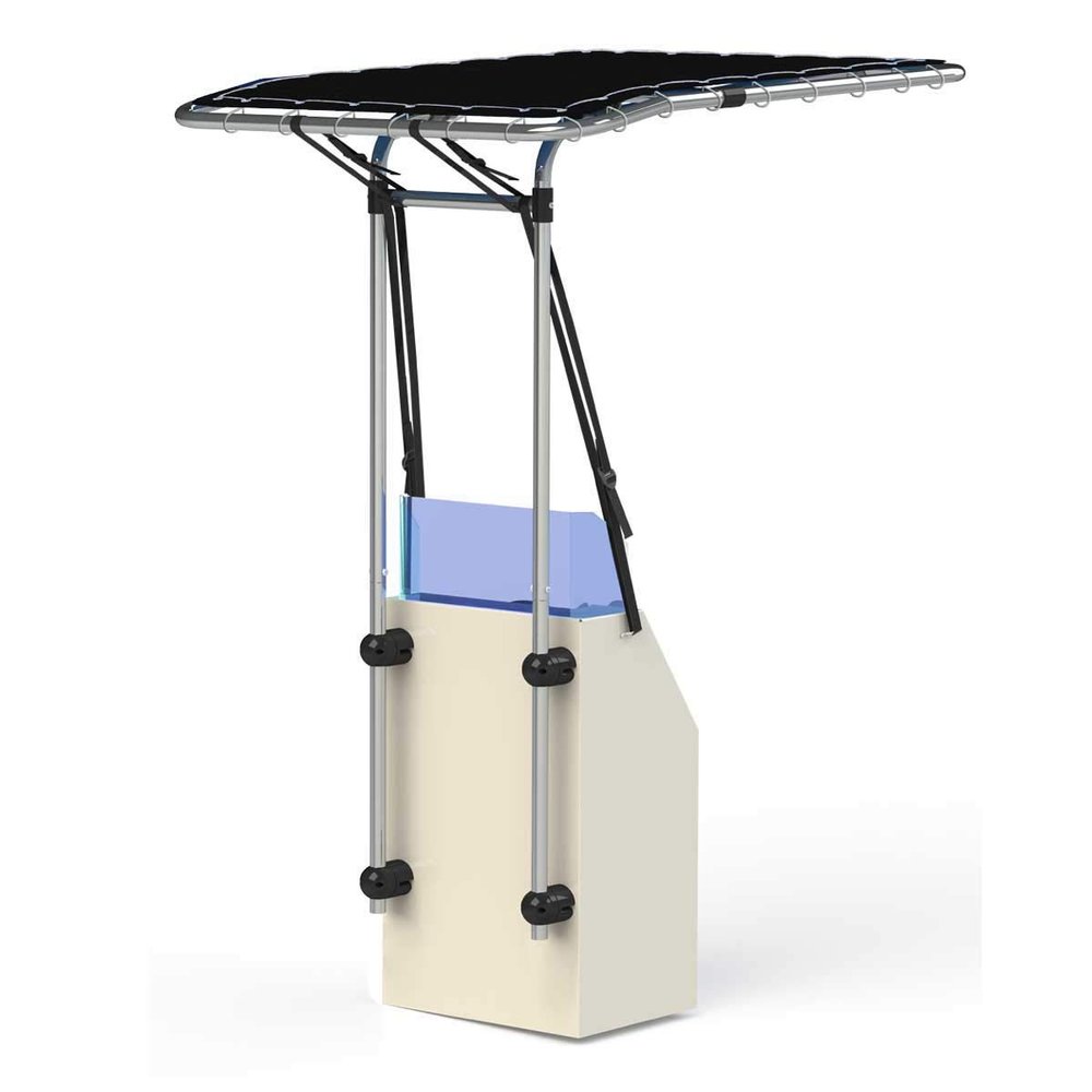 Oceansouth Retractable Seagull T-Top (Black, Length 53" Width 41")