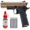 Umarex Colt M45 CQBP Metal Slide Air Pistol .177 BB CO2 Airgun Semi Auto Blowback with 5X 12gr CO2 Tanks and Wearable4U Pack of 1500 4.5mm (.177) Steel Umarex Precision BBS Bundle view 1