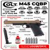 Umarex Colt M45 CQBP Metal Slide Air Pistol .177 BB CO2 Airgun Semi Auto Blowback with 5X 12gr CO2 Tanks and Wearable4U Pack of 1500 4.5mm (.177) Steel Umarex Precision BBS Bundle view 4