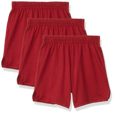Soffe Girls' Authentic Cheer Short, Cardinal, X-Large (3-Pack)